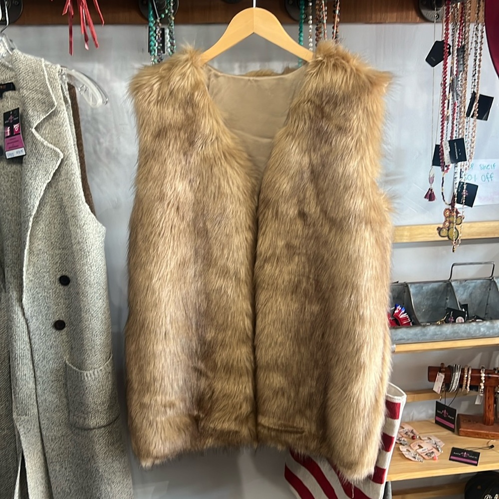 Luxury Satin Lined Shaggy Faux Fur Vest